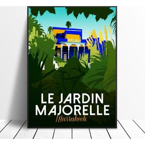 Marrakech Travel Canvas Print Wall Art Poster Picture Modern Minimalist Bedroom Living Room Decoration No Frame