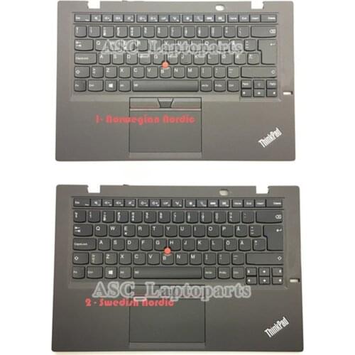 New Nordic Finnish Danish Norwegian Swedish Keyboard for LENOVO Thinkpad X1 Carbon 3rd 2015 & Palmrest Top Cover Case & Touchpad