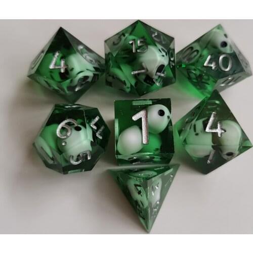 2021 New Sharp Corner Dnd dice set Handmade Upscale Resin polyhedral Game Dice rpg dice dadi dados rol D6 D8 D10 D12 D20 Dice