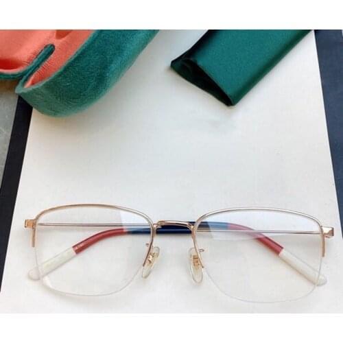 NEW 2021 Women Men Prescription Optical g0686OA Original Brand Glasses Half Frame Mujer Gafas Eyeglasses Eyewear Lentes Oculos