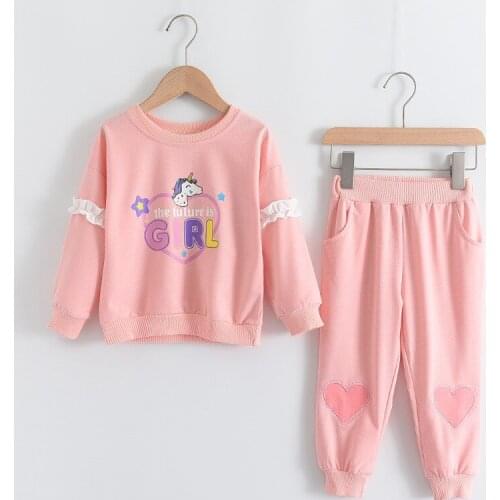 Girls Clothes Autumn Spring Long Sleeve Shirts + Pants Suits Kids Clothes Boy Girl Clothing Set Childrens Cotton Outfits 3-7T