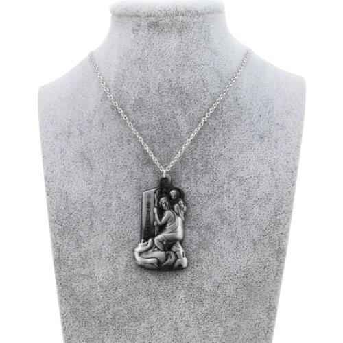 Original God Necklaces Pendants For Women the Father and the Son Christian Gifts Vintage Gold Jesus Prayer Necklaces Men Jewelry