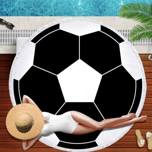 Football pattern Fringed beach towel Round beach towel Sea beach towel Beach cover up Microfiber towel Towels Large beach towel