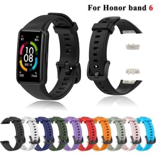 Silicone Watch band For Huawei Honor Band 6 Replacement Watch Strap For Honor Band 6 Strap Wristband Bracelet