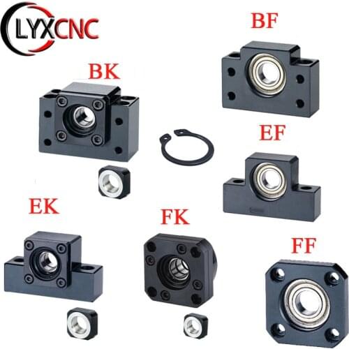 BK10 BF10 BK12 BF12 BK15 BF15 BK20 BF20 FK10 FF10 FK12 FK15 EK10 EK12 EK15 support unit ballscrew SFU1204 SFU1605 Ball Screw End