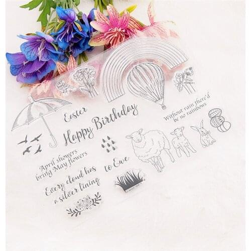 15.5*11CM Umbrella Transparent Clear Stamps / Silicone Seals Roller Stamp For DIY Scrapbooking Photo Album/Card Making