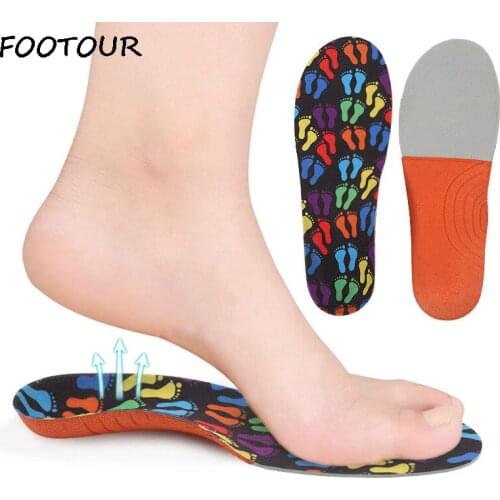 FOOTOUR Children Insoles Arch Support Orthopedic Insoles EVA Kids Flat Feet Child Insert Shoe Insole Health Care Pads Sole