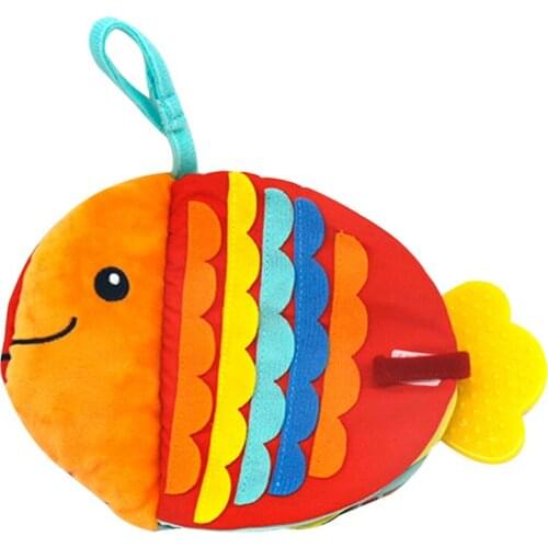 Creative Small Fish Cloth Book Cartoon Sea Animals Doll Baby Early Education Soothing Toy Washable Enlightenment Cloth Book