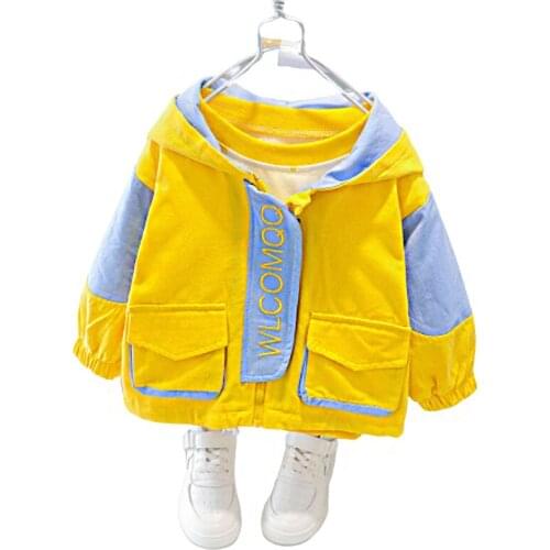 1-5Yrs Kids Jackets Autumn Winter Kids Girl Hooded Coat Cute Cartoon Embroidery Children Outerwear Clothing for Baby Boy Outfits