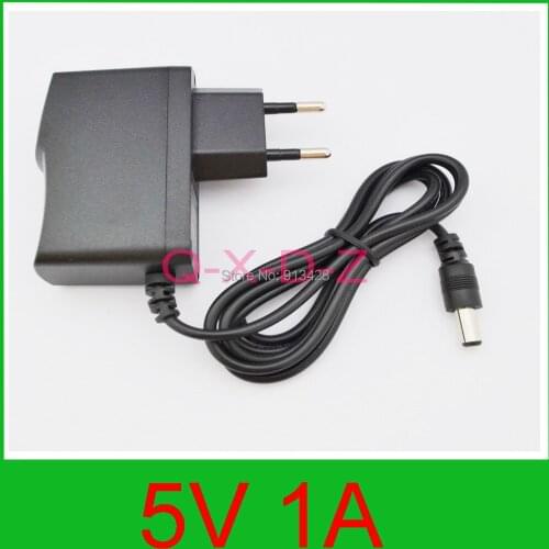 1Pcs DC 5V 1A &1000mA AC 100-240V Converter Adapter Power Supply EU Plug 5V1000mA DC 5.5mm x 2.1mm
