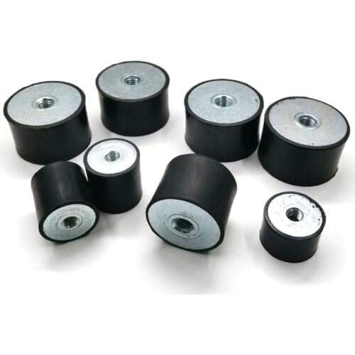 1pcs M8 M10 M12 Female Thread Rubber Mount Dia 30/40/50/75mm Metal Anti Vibration Bobbin Isolator Damper Type DD