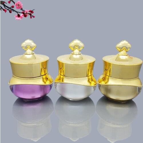 10pcs 5g 10g 15g 30g Crown Empty Potion Bottle Sample For Nail Art Makeup Cosmetic Cream Container Refillable Bottles