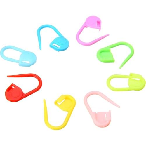 120pcs Mixed Color Crochet Locking Stitch Needle Clip Markers Holder Knitting Stitching Markers Hook for DIY Wool Fiber Clothes