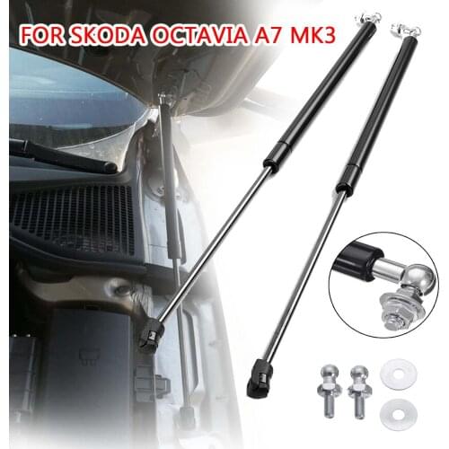 2Pcs Car Front Gas Shock Hood Shock Strut Damper Lift Support For Skoda Octavia A7 MK3 2012- 2020 A5 MK2(1Z)2004-2013