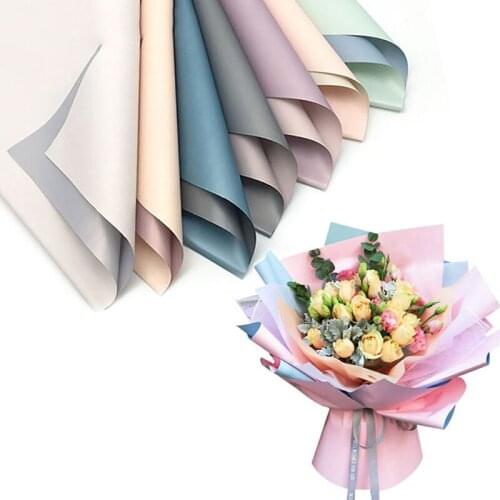 20 PC Of Two-Color Waterproof Flowers Wrapping Paper Bouquet Flower Decoration Wedding Party Festival Supplies Gift Wrapping