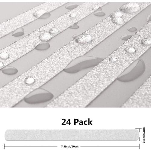 24pcs Anti Slip Transparent Anti Slip Tape,Non-Slip Traction Grip Tape to Tubs Boats Stairs Clear Soft
