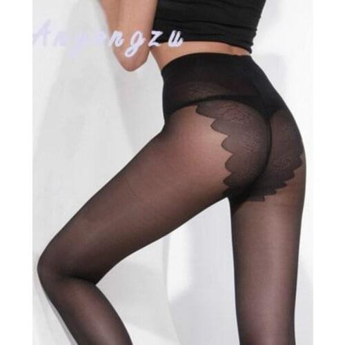 6pcs/lot 15 D Thin See Through Oil Shiny High Waist Tights Women Stretch Crotch Detail Pantyhose Lolita Cute Solid Color