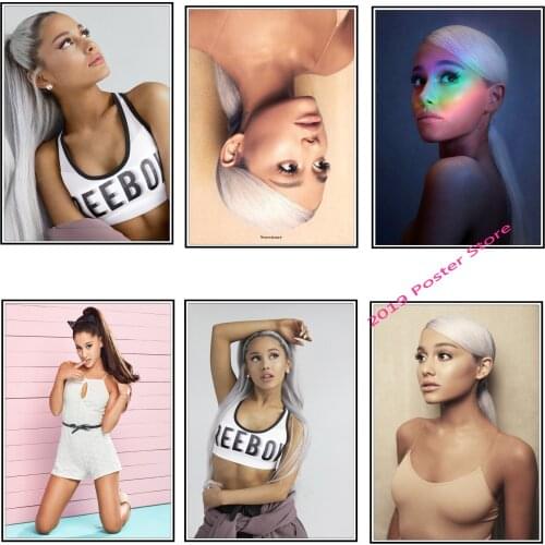 Ariana Grande Poster Girl Star Album Posters and Prints Wall Art Painting for Living Room Home Decor 2002