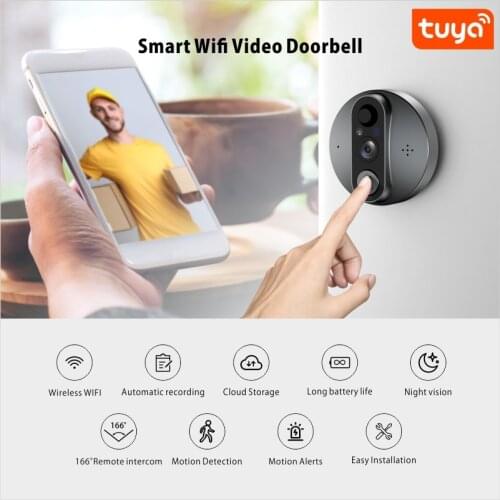 4.3 Inch Screen Wi-Fi Intercom Ip Tuya Vedio Doorphone Ring Wireless Home Security Video Door Bell Doorbell With Monitor Camera