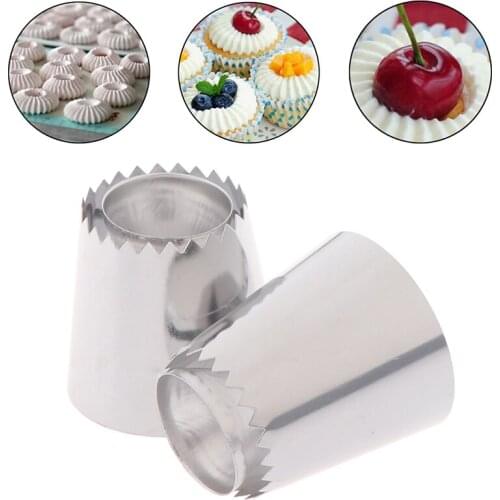 Large tube Stainlessl Steel Pastry Russian Tip Nozzles Icing Piping Cupcake Icing Piping Nozzles Baking Cake Tools