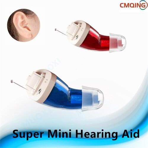 2021 Best Digital Hearing Aid Super Mini Ear Sound Amplifier Enhancer Wireless CIC Invisible Hearing Aids Portable Ear Care