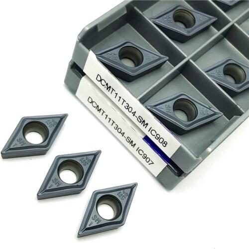 DCMT11T304 IC908 Internal Turning tool carbide inserts metal Lathe Tools Cutting tool CNC turning insert