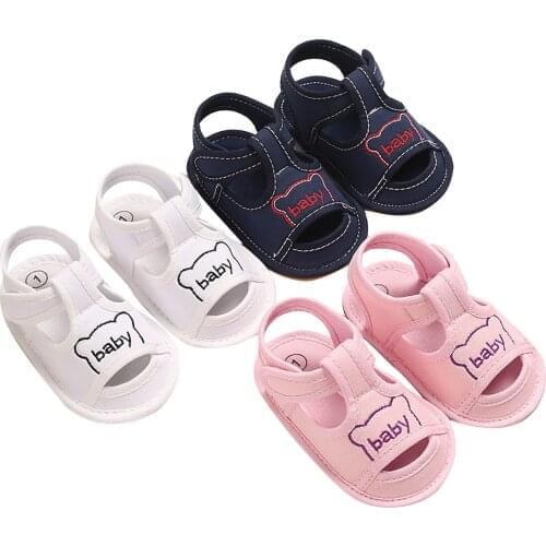 Kids Breathable Beach Sandals Infant Baby Boy Girl Summer Sandals Breathable Anti-slip Soft First Walker Shoes First Walkers