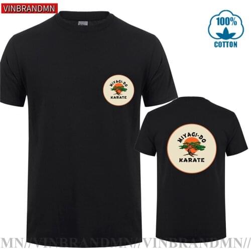 Vinbrandmn Double Printed Miyagi Do Karate T shirt women men Karate Kid tshirt Cobra Kai Retro Graphic T-Shirt Style 2 Tops Tees