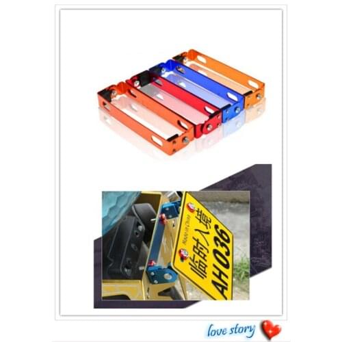 Adjustable angle license plate bracket and frame license plate bracket of aluminum motorcycle license plate for KTM moto
