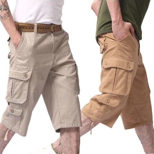 2020 Summer Shorts Men Fashion Army Mens Cotton Shorts Pocket Military Casual Cargo Shorts Men Pantalon Corto Hombre