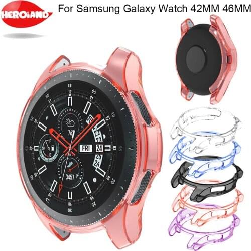New Protective Case For Samsung Galaxy Watch SM-R810 42mm 46mm Smart Watch accessories Plating TPU protection shell Cover frame