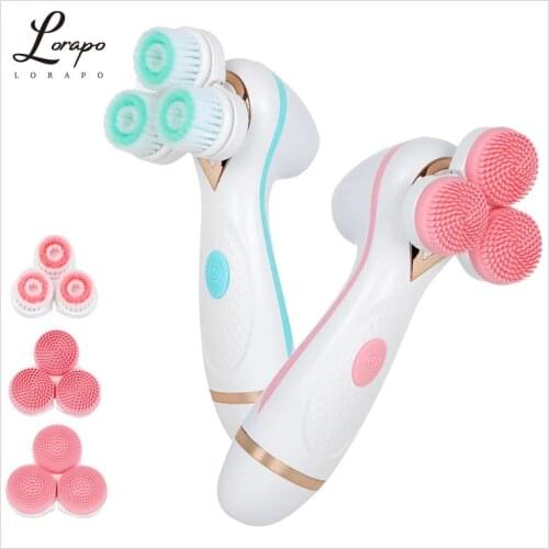 Cleansing Brush Sonic Nu Face Rotating Brush Set Galvanica Facial Spa Beauty Deep Cleansing Remove Blackhead Cleansing Brush