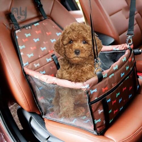 Pet Carrier Dog Cat Car Seat Bag Pet Mat Blanket Rear Back Folding Hammock Safety Mesh Hanging Bags Puppy Carrying Pet Supplies