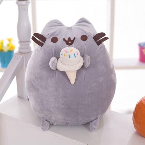25cm New biscuit cat plush toys are soft and cute, children comfort sleeping pillows, dolls, stuffed animals, birthday gifts