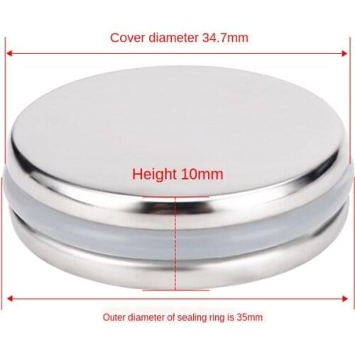 34.7-37mm Universal Washbasin stainless steel sink rotary flip plug round rubber silicone pool water plug bathroom accessories