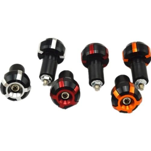 2 pcs Universal 7/8" 22mm CNC Motorcycle Handlebar Aluminum Grips Bar End Plug Slider Bike Cafe Racer Handler Bar