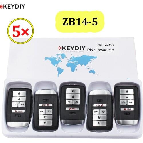 5Pcs/Lot Universal KEYDIY ZB14-5 KD Smart Key Remote for KD-X2 KD Car Key Remote Replacement Fit More than 2000 Models
