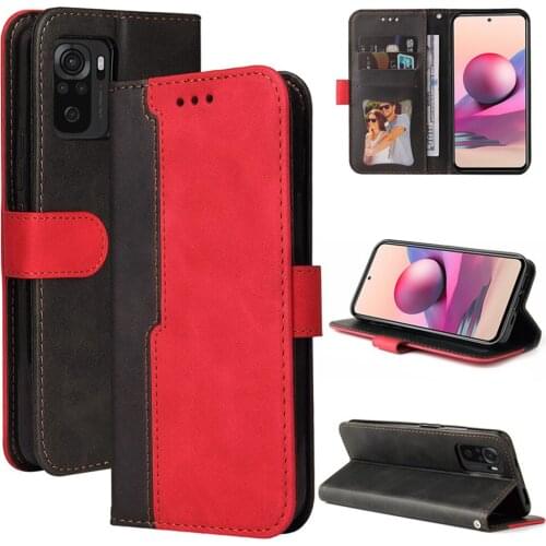 For Xiaomi Redmi Note 10 5G 2021 Protective Case Leather Magnet Wallet Business Cover Redmi Note 10 Flip Case Redmi Note 10 Etui