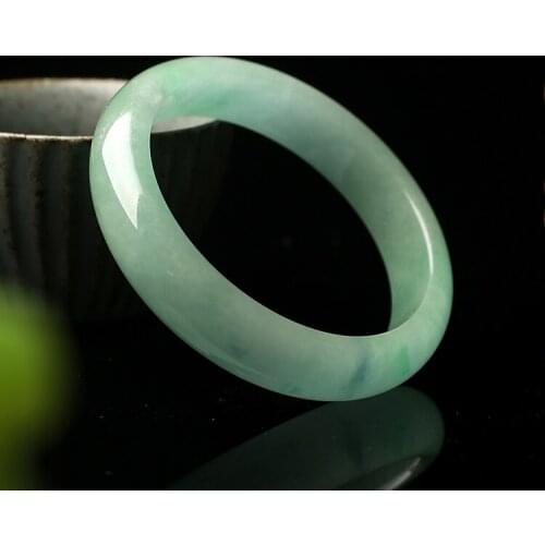 Zheru jewelry natural Myanmar jadeite A-class 54mm-62mm light green bracelet elegant princess bracelet with certificate