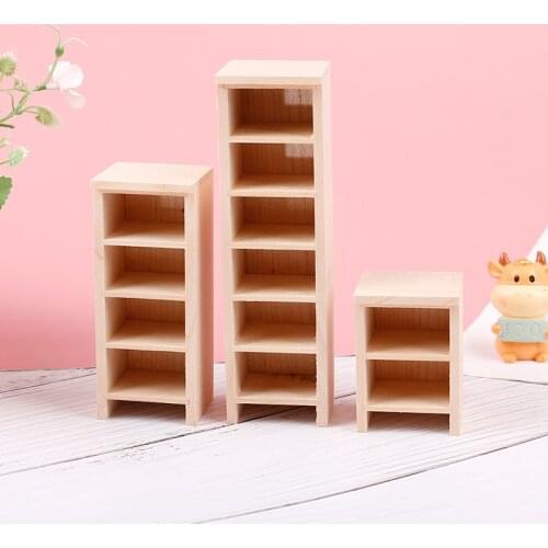 1:12 Dollhouse Miniature Wooden Vertical Locker Storage Cabinet Furniture Decor DIY Toys