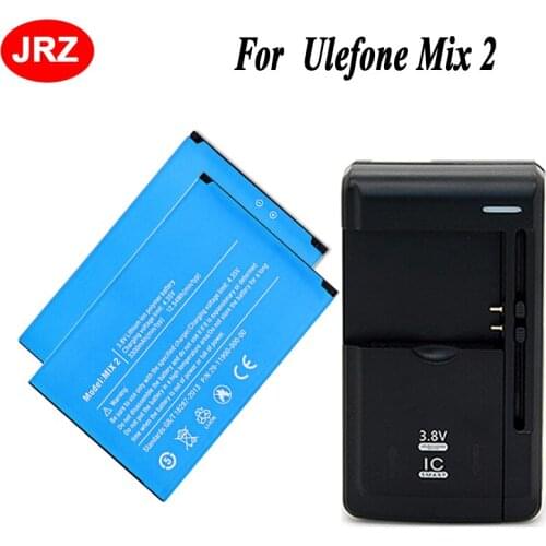 1LOT=2PC Battery+Universal Charger For Ulefone Mix 2 Phone Battery 3300mAh Hight Capacity Replacement Batteries