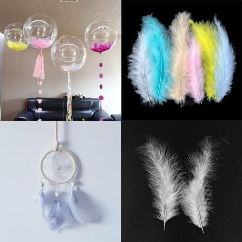 100Pcs Natural Feathers Plume For Crafts Wedding Balloon Accessories DIY Turkey Marabou Feathers small Party Decoration 10-15cm