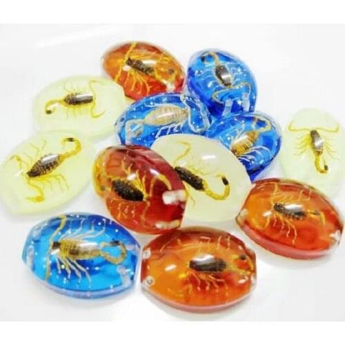 100 pcs mixed color cool real gold scorpion king bead
