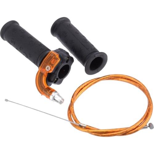 2pc 22mm Twist Throttle Accelerator Grip + Cable For 47cc 49cc Mini Dirt Bike Quad Pocket