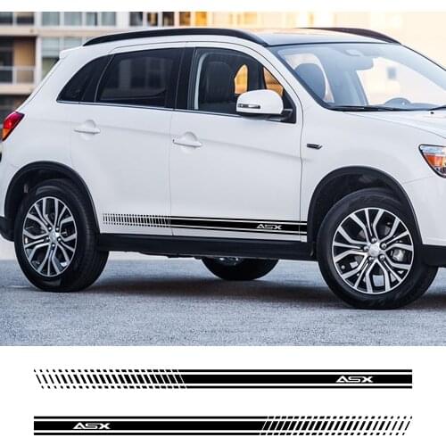 2Pcs Car Side Body Stickers For Mitsubishi ASX DIY Vinyl Film Auto Styling Racing Sport Decals Automobile Car Tuning Accessories