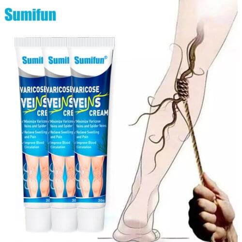 3pcs Sumifun Varicose Veins Treatment Ointmnet Vasculitis Phlebitis Spider Pain Relief Cream Anti-swelling Medical Plaster P1234