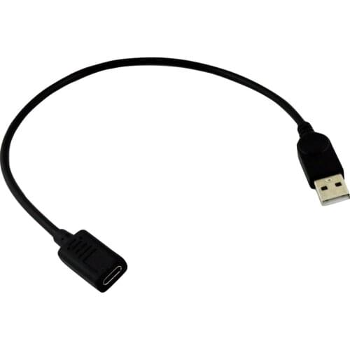 5x USB 3.1 Type C Female Jack to USB 2.0 A Male Plug Data Charging Connector Cable for Android Mobile Phone 30cm/1ft