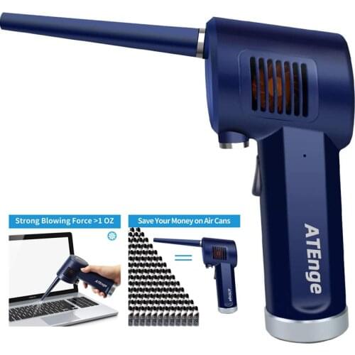 ATEnge Cordless Air Duster for Computer Compressed Gas Air Cans,Keyboard Cleaner Auto,Rechargeable Electric Duster Air Blowe