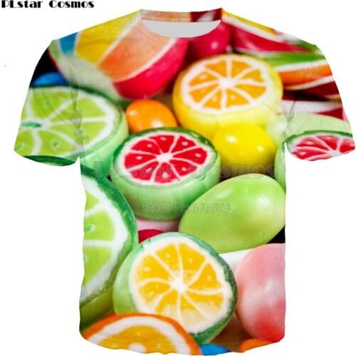 PLstar Cosmos Brand T-shirt 2018 summer New Fashion t shirt fruit Lemon/Blueberry/Pineapple 3D Print Mens Womens Casual t shirt