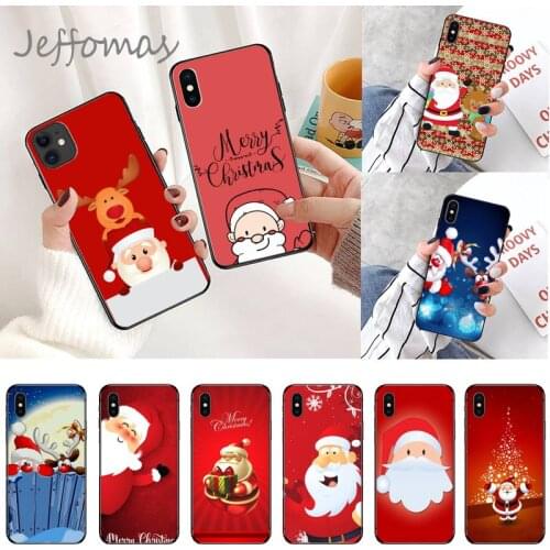 Merry Christmas Santa Phone Case for iPhone 11 12 pro XS MAX 8 7 6 6S Plus X 5S SE 2020 XR